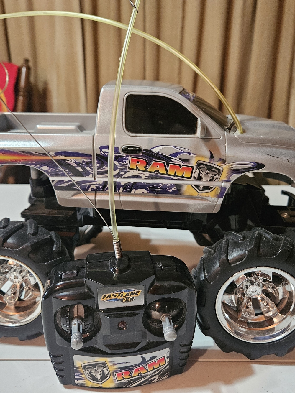 Silver Ram Remote Control Monster Truck for Kids